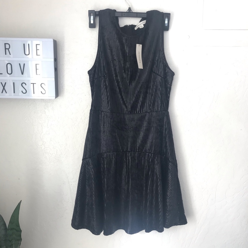 black party sequins dress